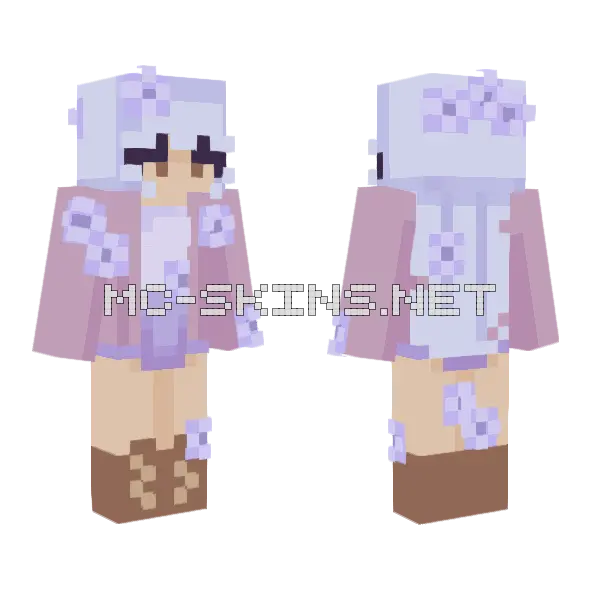 Lavender Rce Minecraft skin, front and back