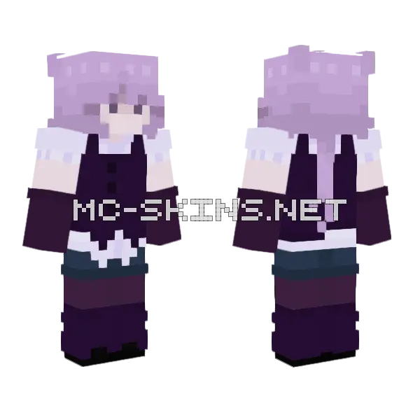 Lavender Witch Outfit, front and back