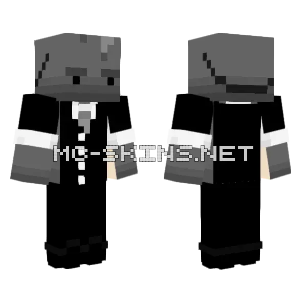 Lawsuit Bucket Suit Minecraft skin, front and back