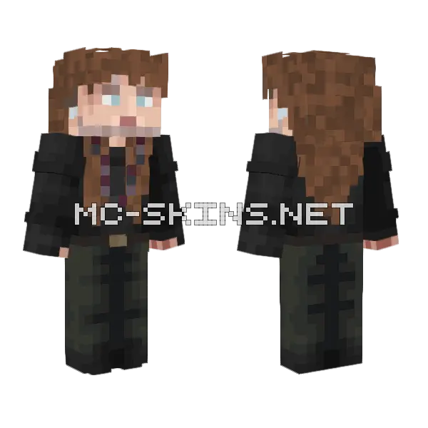 Layne Staley Updated Hair Fix Minecraft skin, front and back
