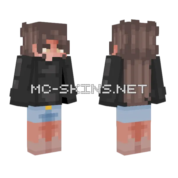 Lazy ASF Minecraft skin, front and back