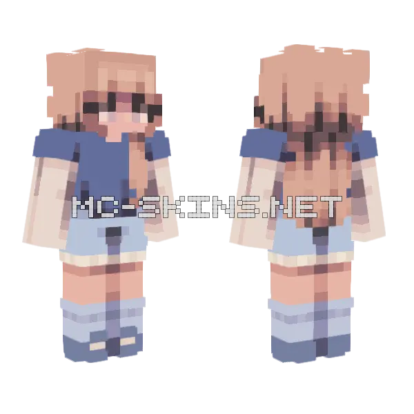Lazy Dawn RCE Minecraft skin, front and back