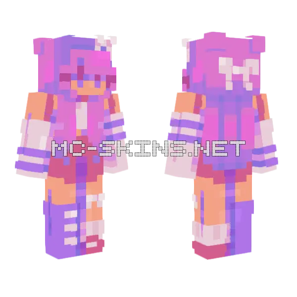 Le Pire C Est Toi Et Moi Minecraft skin, front and back