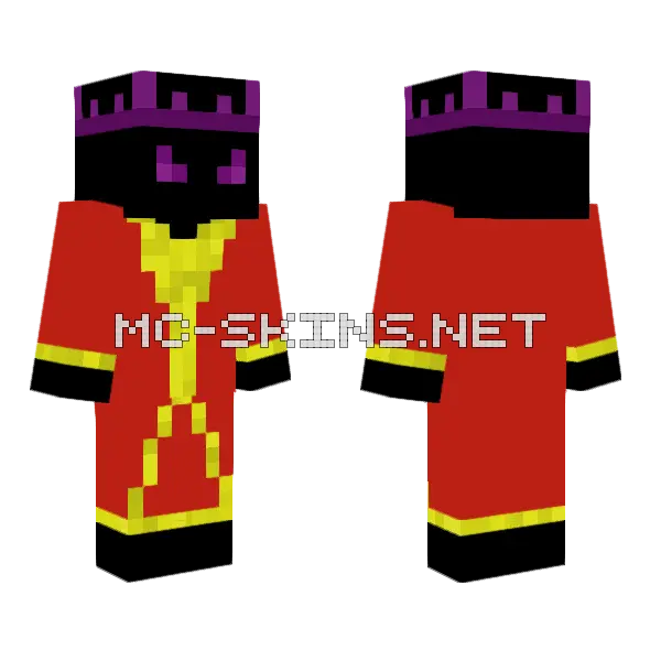 Le Roi Ender Minecraft skin, front and back