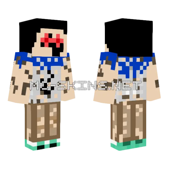 Leaf Feesh Villain Arc Minecraft skin, front and back