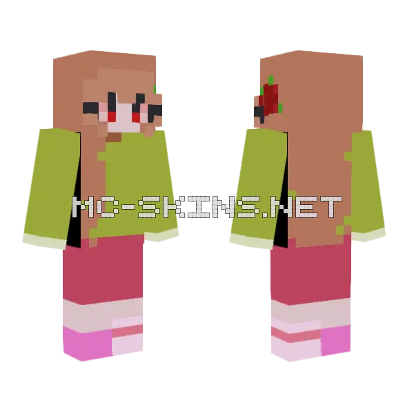 Leaf RQ Minecraft skin, front and back