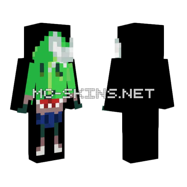 Leafy Doki Doki Minecraft skin, front and back