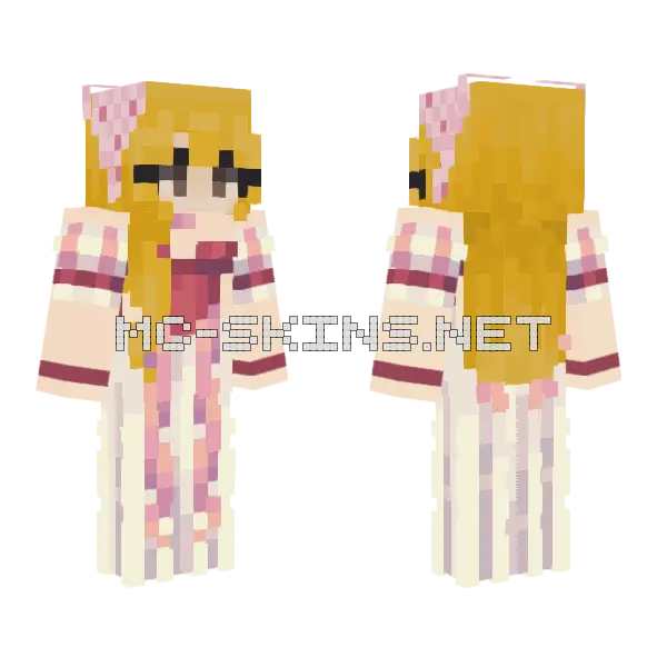 Leah Pinkformal Minecraft skin, front and back