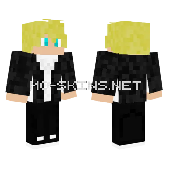 Leather Jacket Minecraft skin, front and back
