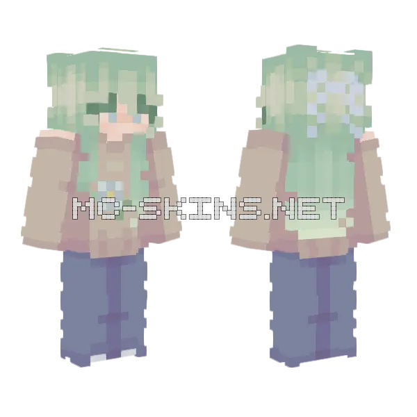 Leaves On A Cabin Minecraft skin, front and back