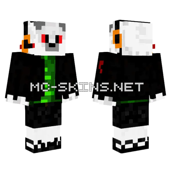Leexque Remastered Minecraft skin, front and back
