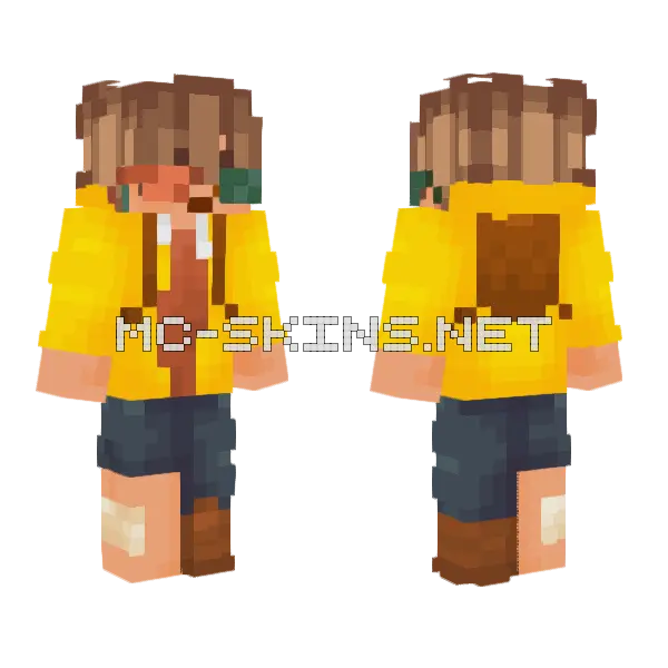 Leg Update Copper Minecraft skin, front and back