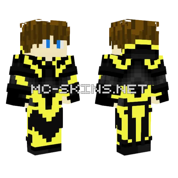Legendary Diamond Boy Minecraft skin, front and back