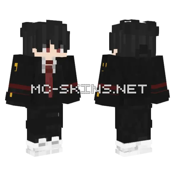 Legendary School Uniform Minecraft skin, front and back