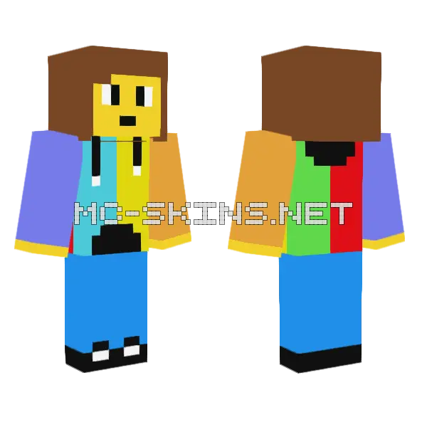Lego Figure In Minecraft Minecraft skin, front and back