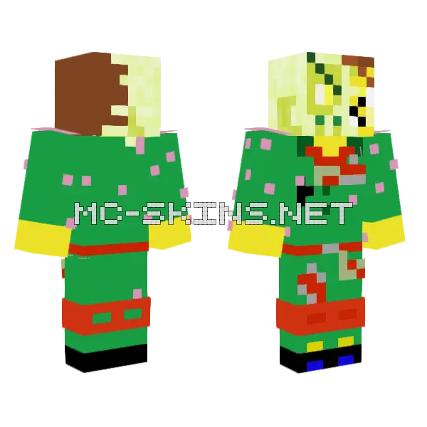 Lego Haidenside Douglas Elton Minecraft skin, front and back