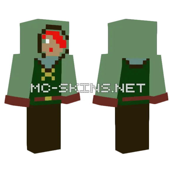 Lego Minifigure Girl Minecraft skin, front and back