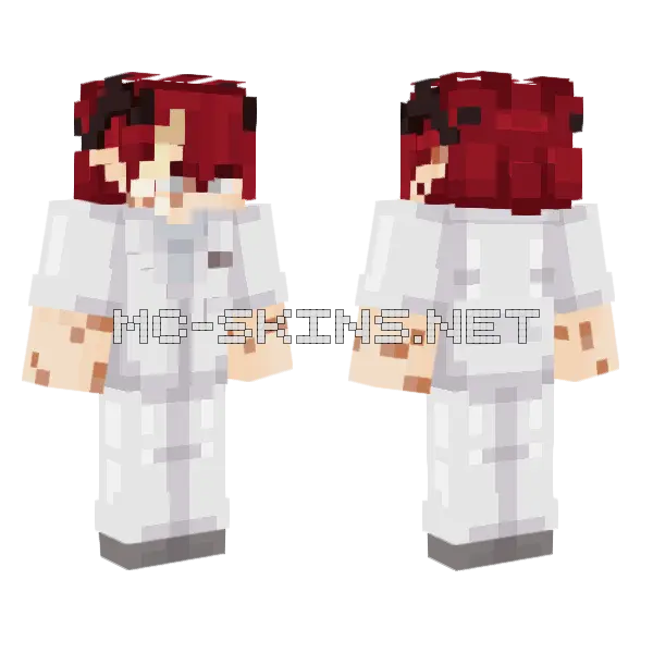Leirkirk White Lab Coat Minecraft skin, front and back