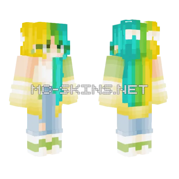 Lemon Lime Contest Minecraft skin, front and back