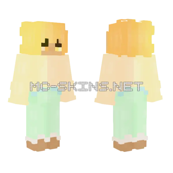 Lemon Orange Ce Minecraft skin, front and back