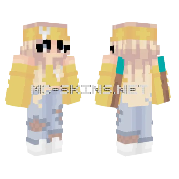 Lemon Sweets Outfit Minecraft skin, front and back