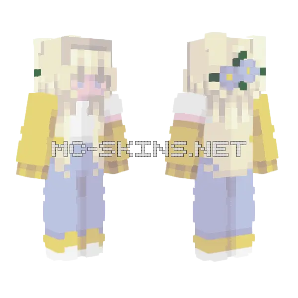 Lemonade Girl Minecraft skin, front and back
