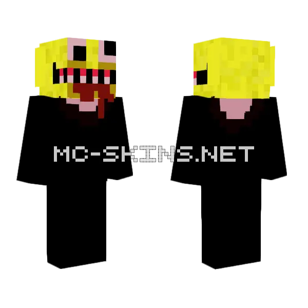 Lemonade Monster Minecraft skin, front and back