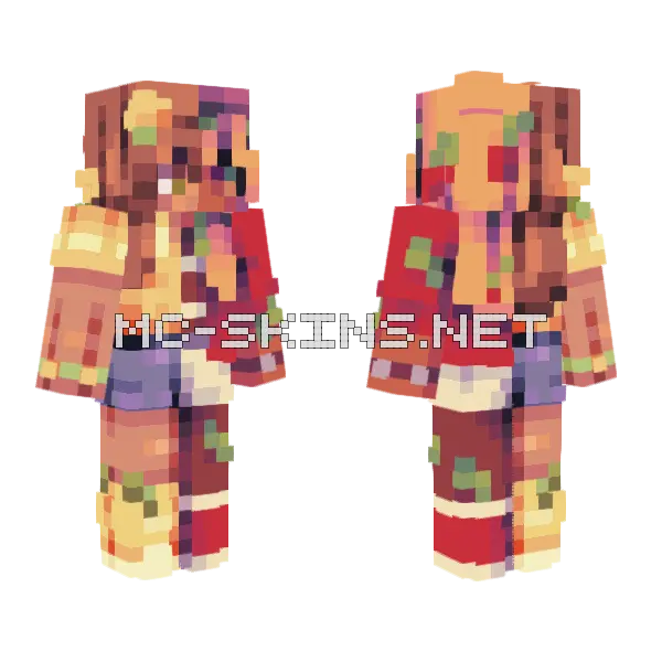 Lemons and Cherries Collab Minecraft skin, front and back