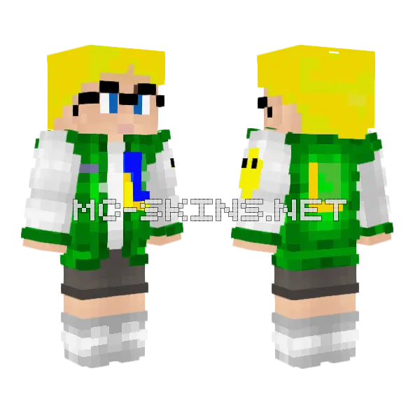Lennox Lemon Minecraft skin, front and back