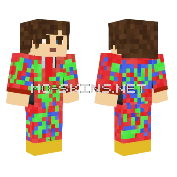 Lennz Minecraft skin, front and back