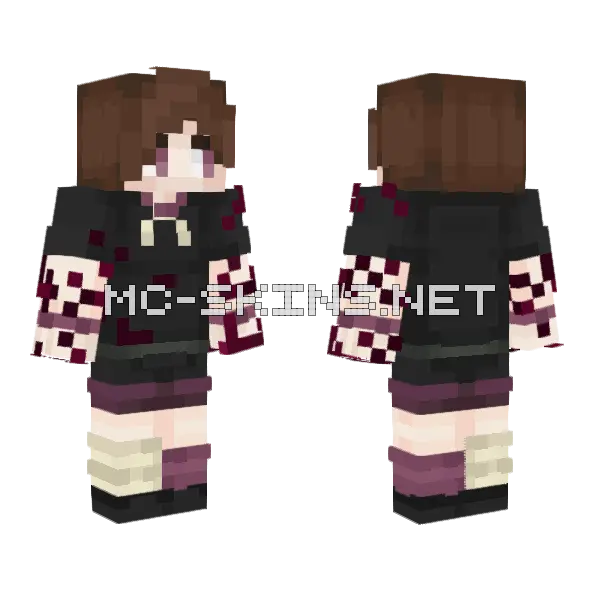 Lenya Lol Minecraft skin, front and back
