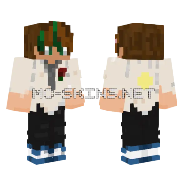 Leo Pre Work Minecraft skin, front and back