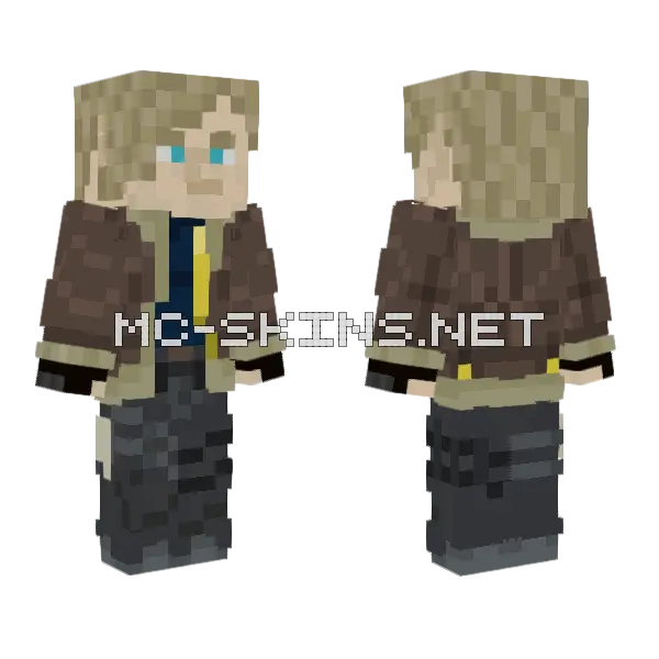 Leon Jacket Re4r Minecraft skin, front and back