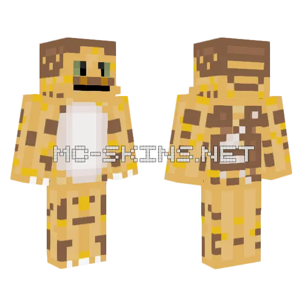 Leopard Gecko Pet Minecraft skin, front and back