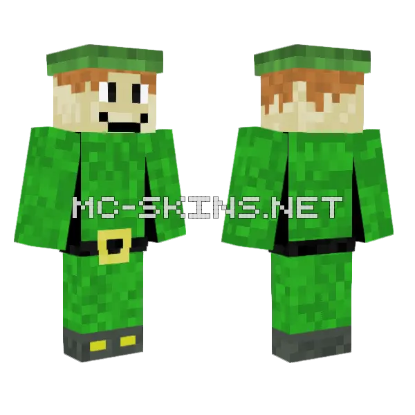 Lepercon Happy Late St Patrick's Day Minecraft skin, front and back