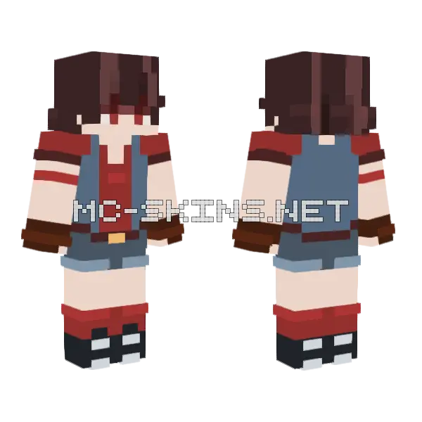 Let Down Girl Minecraft skin, front and back