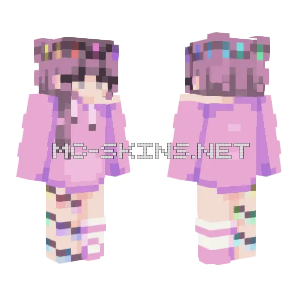 Let There Be Lights Minecraft skin, front and back