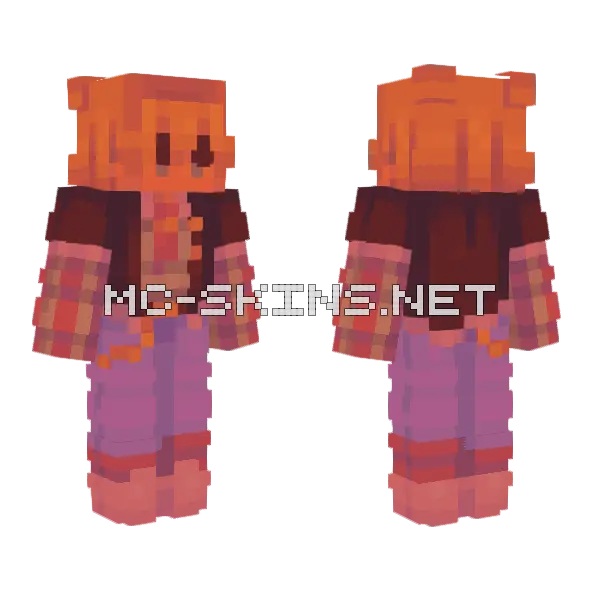 Level Up Minecraft skin, front and back