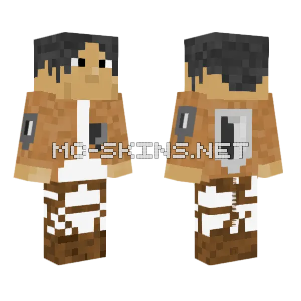 Levi Ackerman Minecraft skin, front and back