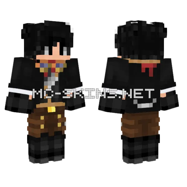 Levi With Jacket Minecraft skin, front and back