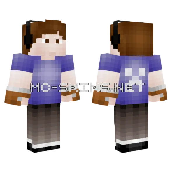 Leviluke The Pvper Minecraft skin, front and back