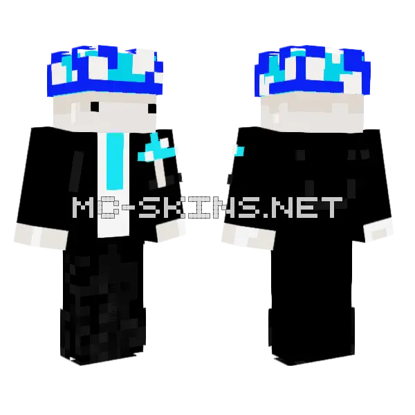 Lewtispl Team Grzybow Minecraft skin, front and back