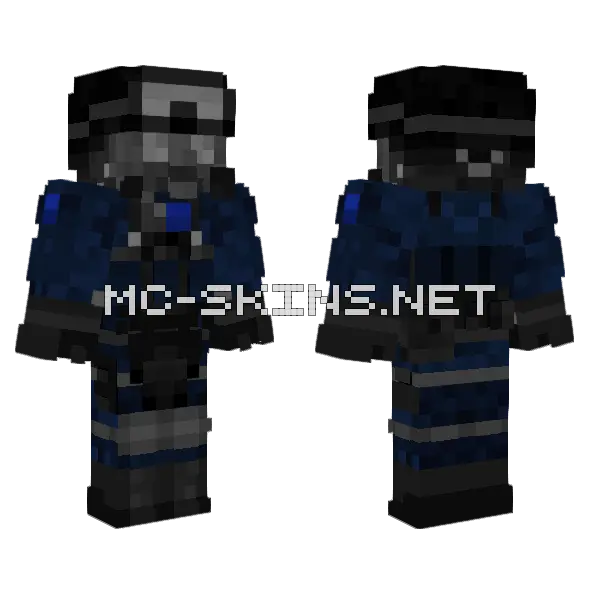 Lia Gon C C Security Guard Minecraft skin, front and back
