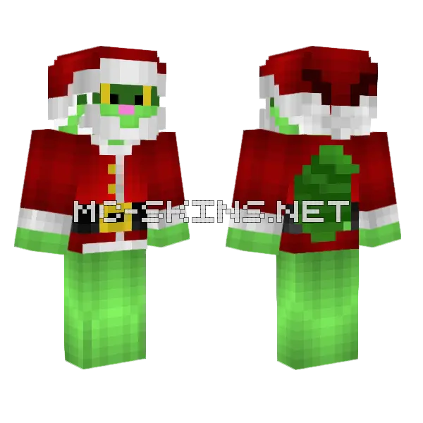 Lifty As The Grinch Minecraft skin, front and back