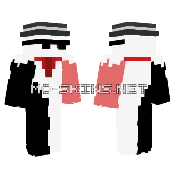Light Black And Pink Edited Minecraft skin, front and back