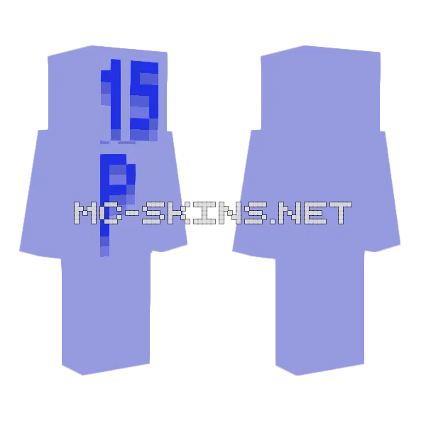 Light Blue "P" Hoodie, front and back