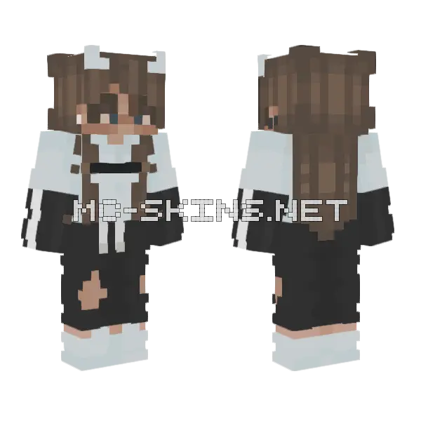 Light Blue Shirt Minecraft skin, front and back