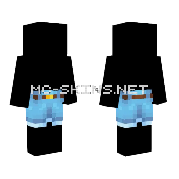 Light Blue Shorts Outfit Minecraft skin, front and back