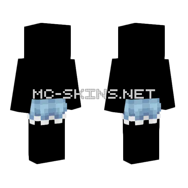 Light Blue White Shorts Minecraft skin, front and back