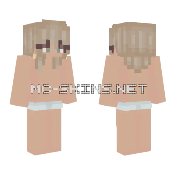 Light Brown Hair Girl, front and back